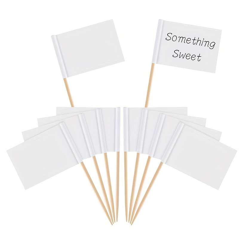 Food & Snacks Pdf - 100 blank toothpick flags, cheese markers,