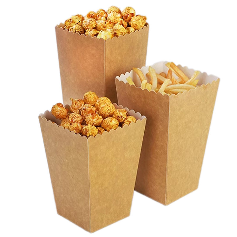 24pcs/lot Kraft Paper Popcorn  - огляд і ціна Food Snacks For Kids Party