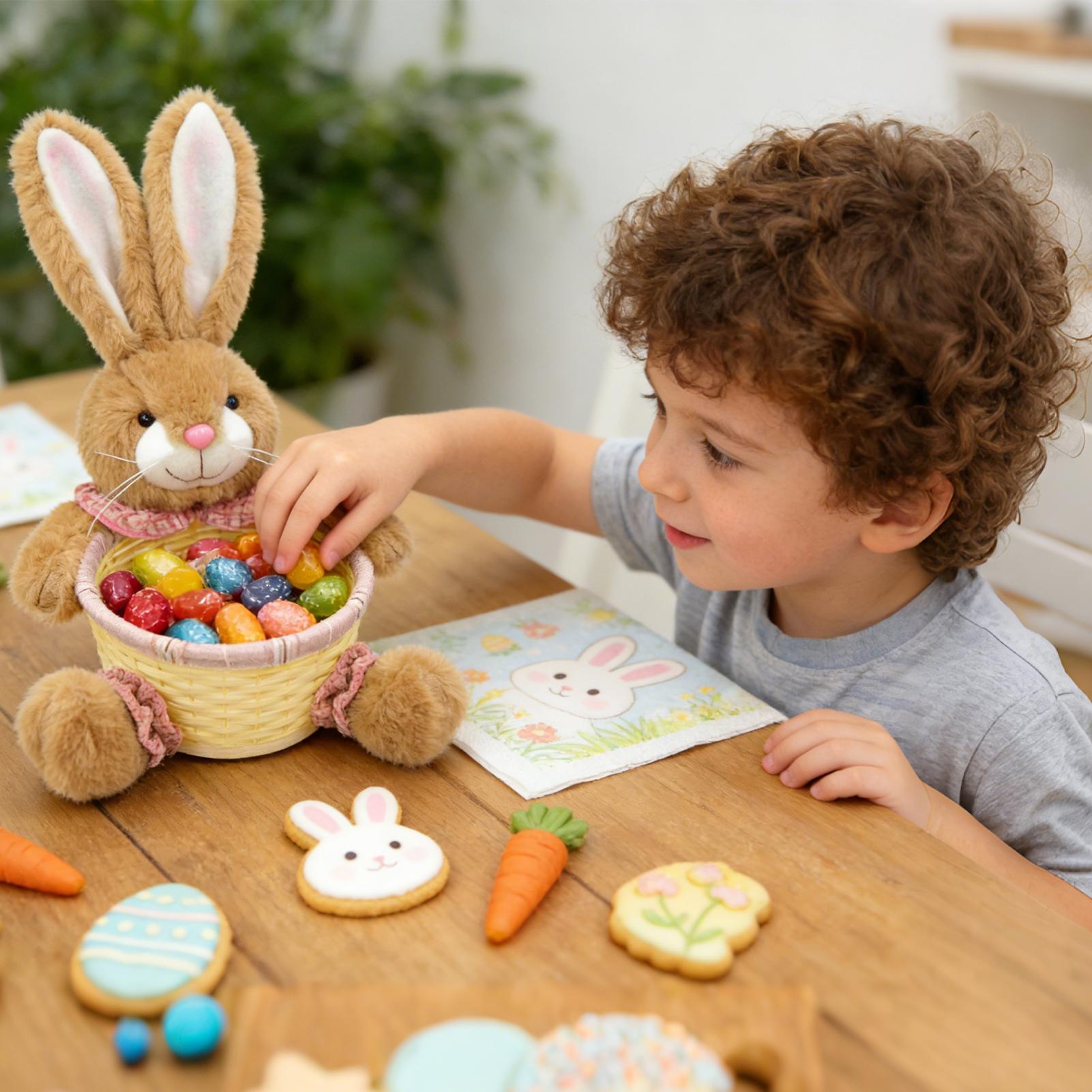 Easter Basket Cute Bunny Shape - огляд і ціна Food Snacks For Kids Party